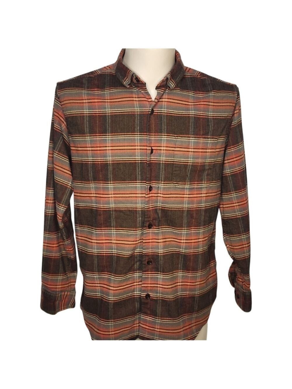 Men's Brown Plaid Shirt